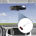 thumbnail image 3 of Unique Bargains 1 Pcs Metal Rhinestone Faux Diamond Car Rear View Mirror Pendant Accessories Car Hanging Ornament Wine Red, 3 of 6