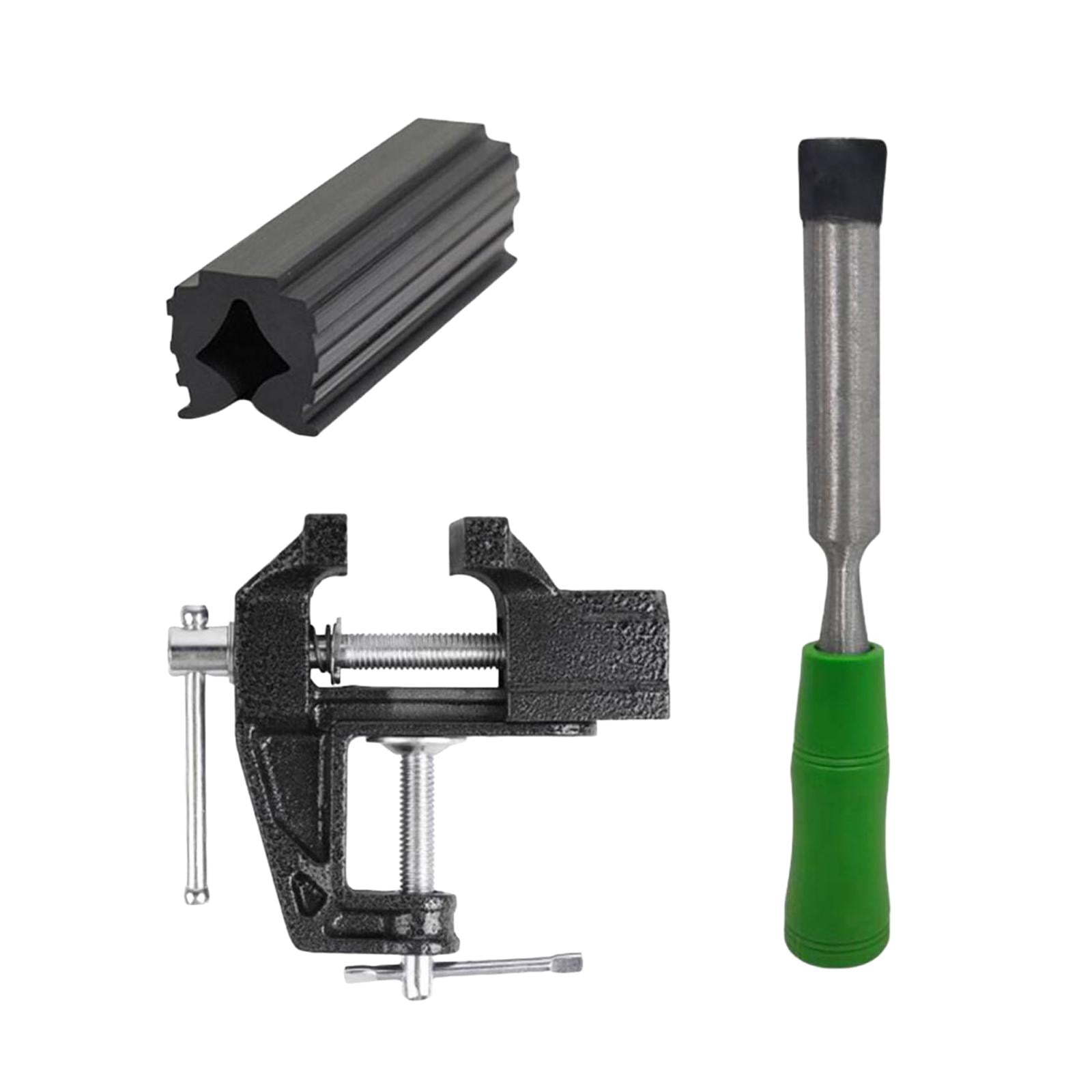 funtasica 3 Pieces Golf Grip Kits Grip Tape Remover Repair Tool Professional Table Vise Accessories Easy to Use Bench Vise Rubber Clamp Green