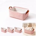 thumbnail image 6 of Large Capacity Baby Storage Basket, Corduroy Nursery Organizer with Handles for Toys, Clothes and Diapers, Soft Storage Bin for Baby Room, Birthday Gift Idea, 6 of 7