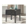 thumbnail image 3 of Signature Design by Ashley Contemporary Todoe End Table with USB Ports & Outlets Dark Gray, 3 of 9