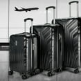 thumbnail image 3 of BADGLEY MISCHKA Wonder 3 Piece Expandable Luggage Set (Black), 3 of 3