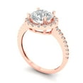 thumbnail image 2 of Clara Pucci 14K Rose Gold 1.8ct WhiteSapphire Solitaire with Accents Ring, 2 of 8