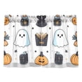 thumbnail image 7 of Yayeee Kitchen Curtains Tier Pair Light Filtering 27"x24" Rod Pocket Short Cafe Window Panel, Halloween Ghost, 7 of 7