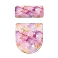 thumbnail image 2 of HELLHERO Pink Marble Texture Universal Toilet Seat Cover Replacement Elastic Edge Fits All Toilet Shapes Non-Slip Toilet Seat Covers Set Adjustable Gift Stretch Fit 17x21 Inches, 2 of 7