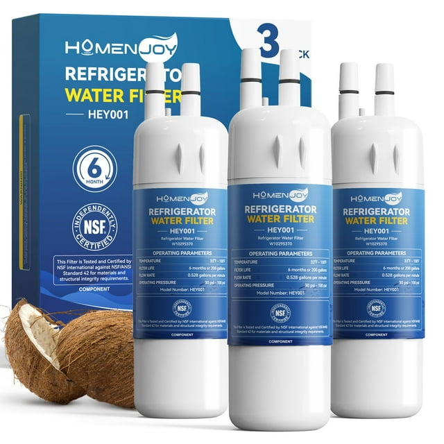 Reemplazo de filtro de agua de segunda generación compatible con Whirlpool WHR1RXD1, EDR1RXD1, EDR1RXD1B, Everydrop Filter 1, W10295370A, W10276924, W10291030, 9930 9930P 46-9930 46-9081 9081 P8RFWB2L