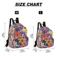 thumbnail image 2 of FORMRS Mini Backpack Purse for Women Travel Daypack Casual Shoulder Bag, Colorful Painted Flowers Pattern, 2 of 7