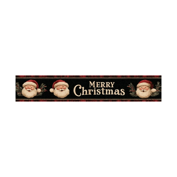 Merry Christmas Table Runner, Long Seasonal Winter Holiday Kitchen Dining Table Decoration for Indoor Outdoor Home Party, 72x13 inch