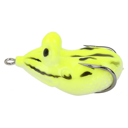Powodzenia Artificial Lifelike Fishing Lures Silicone Frog Shape Soft Baits Tackle Accessory(yellow)