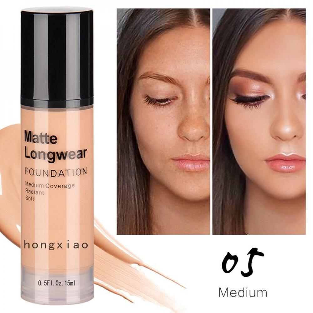 Matte Liquid Foundation Moisturizing Hide Pores Cover Freckles Scars