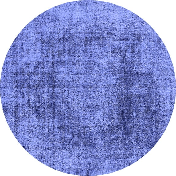 Ahgly Company Indoor Round Oriental Blue Industrial Area Rugs, 3' Round