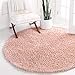 thumbnail image 3 of Unique Loom 3146020 3 Pi 3 Po x 3 Pi 3 Po Tapis Rond Shag Davos&44; Rose Poussiéreux, 3 of 4
