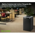 thumbnail image 2 of Alpine Commercial Indoor Recycle Bin - 29 Gallon Modern Looking Black Recycle Bin, Office Recycling Bins, Metal Trash and Recycling Container with Stickers & 3 Optional Lids (lid Sold Separately), 2 of 10