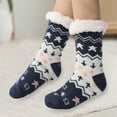 thumbnail image 2 of NMMUED Christmas Slipper Socks Christmas Gifts for Girlfriend Fluffy Socks Women Christmas Gifts for Women Thick Fuzzy Socks Christmas Socks for Women Soft Socks Navy One Size, 2 of 7