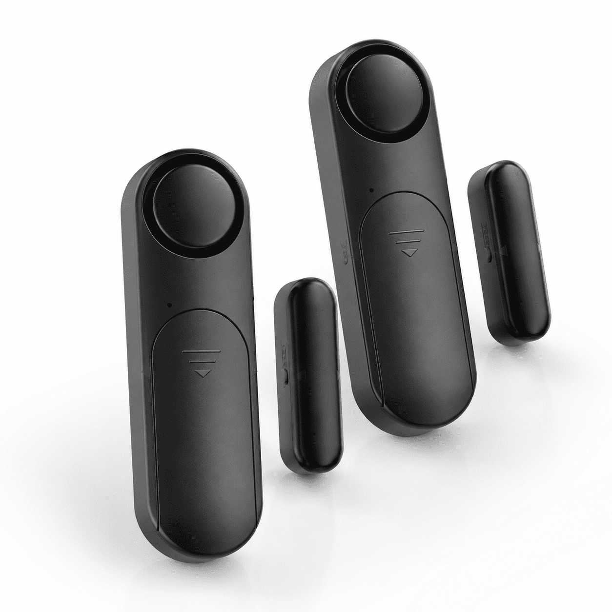 Black 2-pack Window and Door Security Alarm for Home and Business Safety