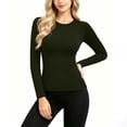 thumbnail image 6 of fatyb Women's Long Sleeve Thermal Shirts Fleece Lined Base Layer Tops Fall Winter Thick Warm Undershirts, 6 of 7