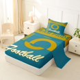 thumbnail image 2 of jejeloiu Football Theme Initial O Twin Sheet Sets For Boy,Gold Green Sport City Bedding For Kids,3 Pieces, 2 of 6