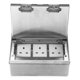 thumbnail image 1 of Caja De Enchufe De Piso Oculta De 4000W, Caja De Tomacorriente Oculta Tipo Tapa De 3 X 3 Puntas De Acero Inoxidable Para Oficinas, Hoteles, Escuelas, 1 of 7