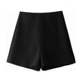 thumbnail image 4 of Dress Shorts for Women High Waisted Trouser Summer Business Womens Dressy Casual Pleated Wide Leg Shorts Black 2XL, 4 of 4