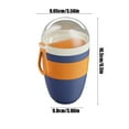 thumbnail image 3 of Double Breakfast Cup with Lids, Take and Go Yogurt Cup with Topping Cereal or Oatmeal Container, BPA FREE Reusable Yogurt Containers with Lids and Spoons, Colorful, 3 of 7