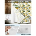 thumbnail image 3 of No Hook Cloth Fabric Shower Curtain with Snap in Liner, Yellow Lemon Waterproof Shower Curtains Set with See Through Top Window, Tropical Gren Leaf Pink Floral Fruit Bath Curtains Shower 72"x96", 3 of 6