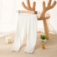 thumbnail image 3 of CPNG Girls Spring Summer Thin Knitted Leggings Pants Solid Color High Waist Slim Fit Leggings Stretchy Capri Legging Tight Pants, 3 of 4