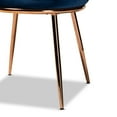 thumbnail image 4 of Baxton Studio Farah Modern Luxe and Glam Navy Blue Velvet Fabric Upholstered and Rose Gold Finished Metal 2-Piece Dining, 4 of 7
