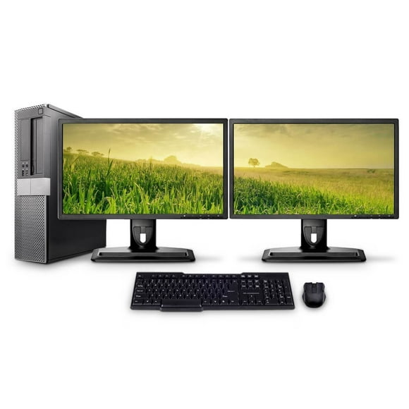 Desktop Computer Dual Monitors
