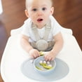 thumbnail image 4 of ezpz Tiny Bowl (Pewter) - 100% Silicone Placemat + Bowl - Suctions to the Surface - Designed by a Pediatric Feeding Specialist - 6 Months+, 4 of 12