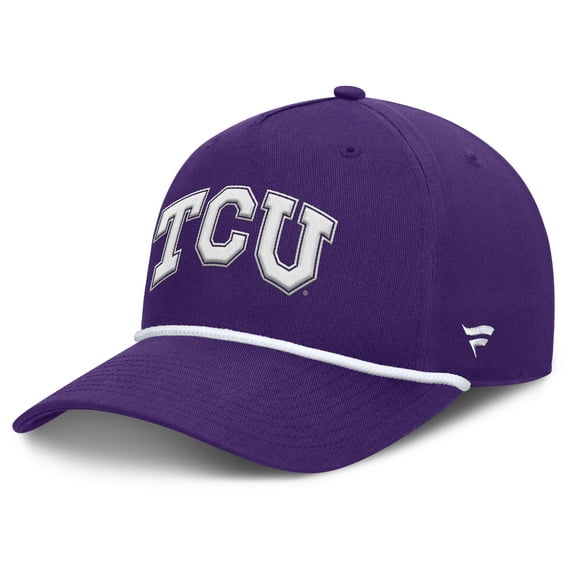 Men's Fanatics Purple TCU Horned Frogs Foul Ball Rope Adjustable Hat