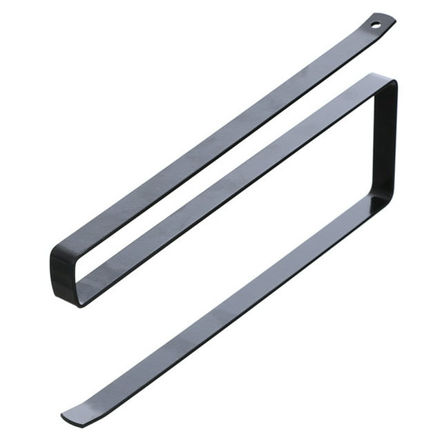 Youkk Carbon Steel Roll Paper Holder Portable Hanging Solid Color Replacement Toilet Cupboard Tissues Rack Hanger Shelf Black