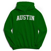 Austin Graphic Irish Green Men's Cotton Pullover Hoodie