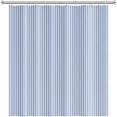 thumbnail image 4 of Stripes Fabric Bathroom Shower Curtain - Sky Blue Lines Modern Minimalist with Hooks - Polyester Waterproof Artistic Decor, 72x84 Inch, 4 of 6