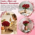 thumbnail image 5 of Roses Artificial Flowers, Fake Velvet Silk Roses in Bulk for Home Decor Indoor, Fake Roses Realistic Flowers with Stems for Wedding Centerpiece Party Decor (24, Purplish Red), 5 of 7
