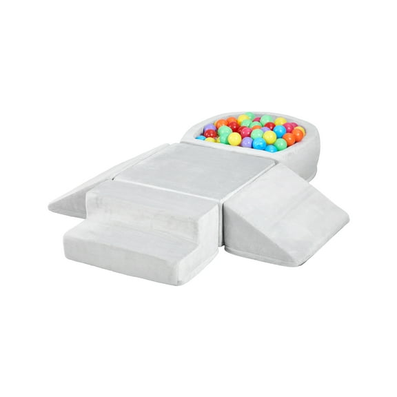 VEVOR Climbing Toys, 5-Piece Set, Foam Climbing Blocks for Toddlers 6 Months to 3 Years, Baby Climbing Blocks with Ball Pit (Balls Not Included), Indoor Climb and Crawl Activity Playset for Crawling