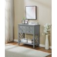 thumbnail image 1 of Coventry Table Console en Bois 32 Pouces avec 4 Tiroirs, Gris, 1 of 5