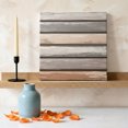 thumbnail image 3 of Ships Next Day Canvas Wall Art 8"x8",Brown Beige Stripes Wood Framed Canvas Print Painting,Geometric Painting Neutral Textured Ready to Hang Small Picture Wall Decor for Home Bathroom Nursery Kitchen, 3 of 9