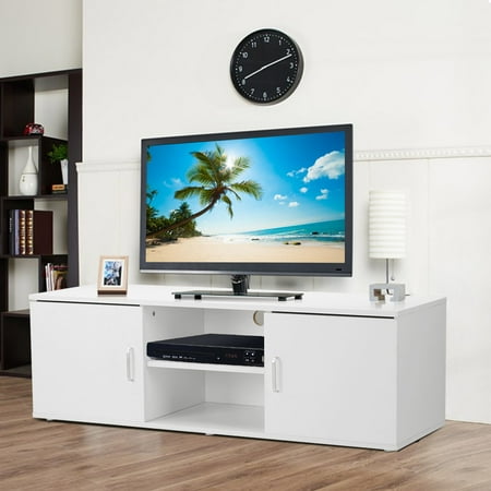 LANGRIA Modern TV Stand | Console Table | Entertainment Center | Minimalist Design | Perfect for Apartment, Living Room, or