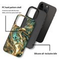 thumbnail image 4 of FKBRCL4U Compatible with iPhone 16 Pro Case, Abstract Gold Teal Fluid Art Pattern for Girl Full Body Design Soft Silicone Drop Shock Scratch Protection for iPhone 16 Pro, 4 of 7