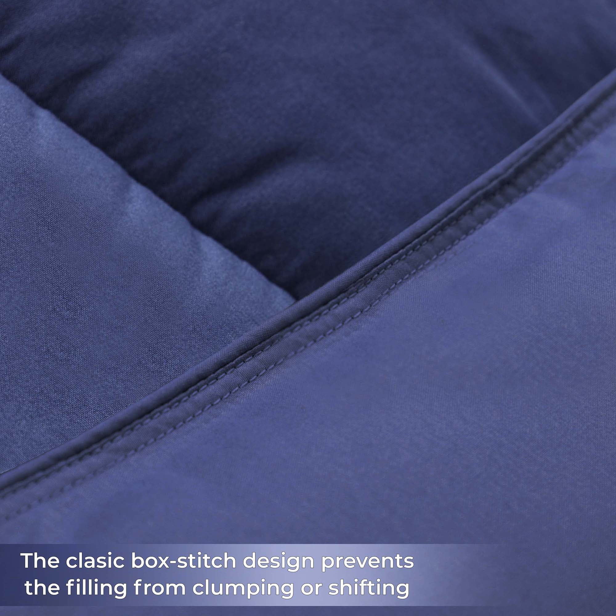 Superior Reversible Down Alternative Comforter, Twin, Navy Blue