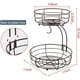 thumbnail image 2 of Cesta de frutas de 2 niveles con soporte para plátanos, cesta de frutas de metal de varios niveles para aperitivos de frutas y verduras y artículos para el hogar (negro), 2 of 5
