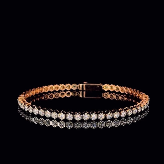 5 Ct Round Cut Simulated Diamond Women's Tennis Bracelet 14k Yellow Gold Plated 7"