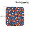 thumbnail image 3 of Fuzoiu Abstract Vintage Fox and Plants Print Leather Coasters Set,Drink Coasters Set of 6,for Tabletop Protection, Durable PVC Coasters,Home Décor and Housewarming Gift,Square, 3 of 7