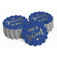 thumbnail image 2 of Inkdotpot 50 Pack Real Gold Foil Paper Tags Love Is Sweet Wedding Favor Hang Tags, 2 of 7