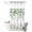 Grass Green, variant on No Hook Shower Curtain, Sage Green Eucalyptus Shower Curtains for Bathroom with See Through Top Window, Farmhouse Weeping Leaves Linen Waterproof & Washable Bath Curtain Long 72"x78"