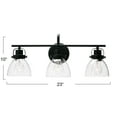 thumbnail image 3 of Robert Stevenson Lighting Avalon - Metal and Glass 3-Light Vanity Light, Matte Black, 3 of 5