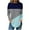 Light Blue, variant on ATOYSOY Women's Loose Dressy Tops Fashion Crew Neck Sweatshirts Outwear Retro Long Sleeve Tees Fall Winter Casual Shirts Color Block Pullover Workout Pink L
