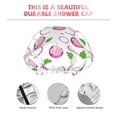 thumbnail image 4 of Onion Pattern leaf Shower Cap, Reusable Bath Hair Hat for all Hair Lengths Hair Cover with Elastic Band Double Waterproof Layers Bathing Hat, 4 of 5