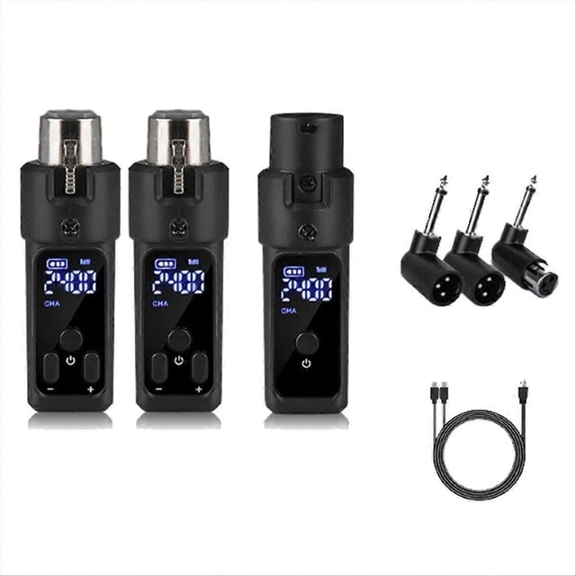 2.4G XLR Adapter System Wireless Microphone Transmitter Receiver Suitable for Dynamic Microphone Guitar Audio Mixer