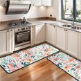 thumbnail image 3 of Kitchen Rugs Sets Of 2,Pioneer Flower Floral Print Pattern Anti Fatigue Kitchen Mat Rugs Non Slip Washable,Decorative Kitchen Floor Mats for Kitchen,Sink,Laundry,17"x47"+17"x47", 3 of 5