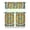 Mandala Ethnic Style01, variant on Pineapple Kitchen Curtains Set of 3 - Yellow Tropical Fruit Print Tier & Valance, Rod Pocket Farmhouse Window Treatment Panels